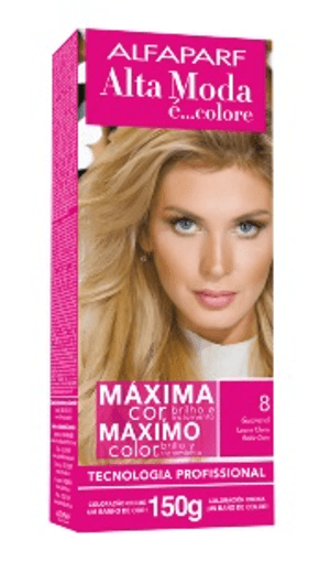 Produto Tintura  alfaparf alta moda kit 8 louro claro foto 1