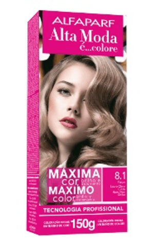 Produto Tintura  alfaparf alta moda kit  8.1 louro claro cinza foto 1