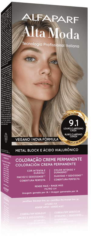 Produto Tintura  alfaparf alta moda 9.1 louro clarissimo cinza  areia foto 1