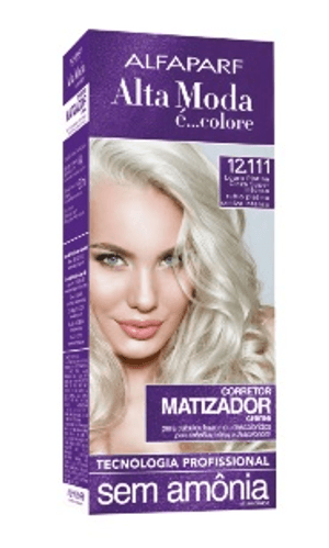 Produto Matizador alfaparf alta moda kit 12.111 louro platina cinza super foto 1