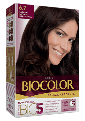 Produto Tintura biocolor kit 6.7 marrom natural irresistivel 9077-2 foto 1