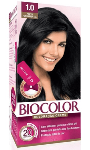 Produto Tintura biocolor mini kit 1.0 preto fundamental foto 1