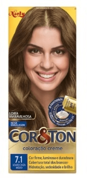 Produto Tintura cor & ton 7.1 louro cinza medio foto 1