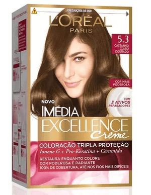 Produto Tintura imedia kit 5.3 castanho claro dourado foto 1