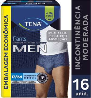 Produto Roupa intima tena pants men p/m 16 unidades foto 1
