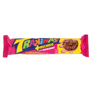 Produto Biscoito trakinas mais recheio morango 126g foto 1