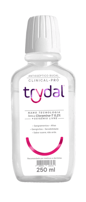Produto Antisséptico bucal clinical-pró cloramina-t 0,2% 250ml trydal foto 1