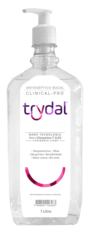 Produto Antisséptico bucal clinical-pró cloramina-t 0,2% 1l trydal foto 1