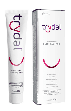 Produto Creme dental clinical pró- cloramina - t 0,2% 50g trydal foto 1