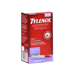 Produto Tylenol paracetamol bebê 100ml/ml suspensão oral sabor frutas 15ml foto 1