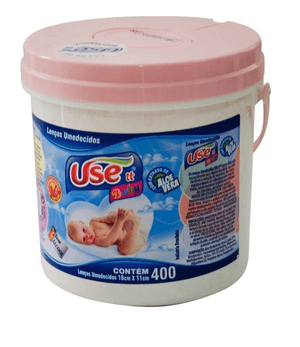 Produto Lenço umedecido use it balde rosa 400 unidades foto 1