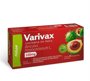 Produto Varivax castanha da índia 100mg 30 comprimidos natulab foto 1