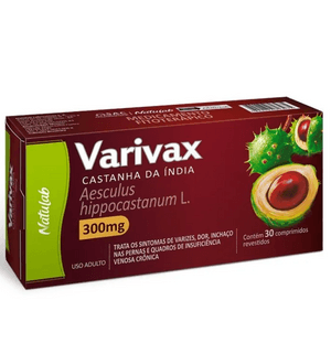 Produto Varivax castanha da índia 300mg 30 comprimidos natulab foto 1