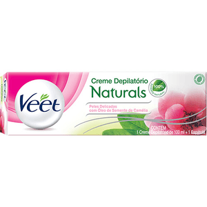 Produto Veet creme depilatorio pele delicadas naturals oleo de semente de carmelia 100ml foto 1