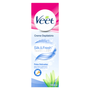 Produto Veet creme depilatorio peles delicadas silk & fresh 180ml foto 1