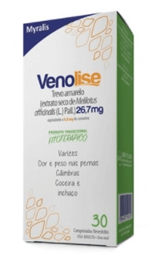 Produto Venolise 26,7mg caixa com 30 comprimidos revestidos foto 1