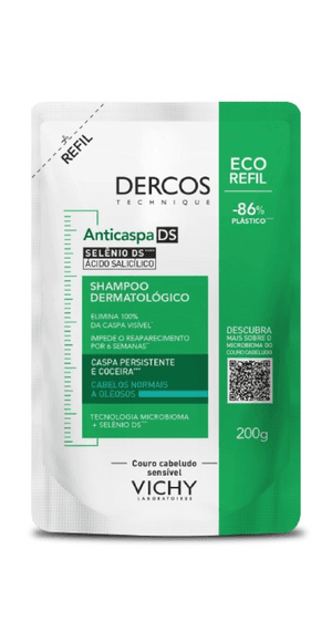 Produto Shampoo anticaspa dercos ds cabelos normais a oleosos refil 200g vichy foto 1