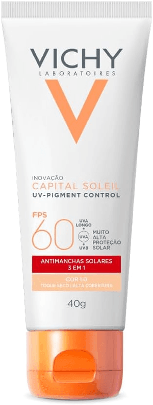 Produto Protetor solar facial capital soleil uv-pigment control com cor 1.0 fps60 40g vichy foto 1