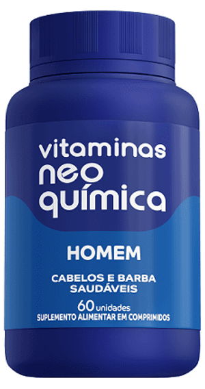 Produto Vitamina homem cabelos e barba 60 comprimidos neo química foto 1