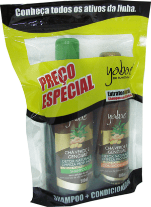 Produto Kit yabae chá verde e gengibre shampoo 500ml + condicionador 300ml
 foto 1
