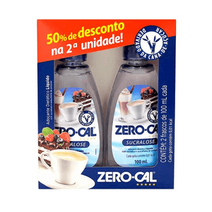 Produto Adocante zero cal sucralose liquido 100ml ganhe 50% desconto na compra da 2ª unidade foto 1