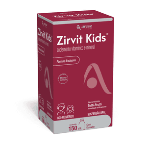 Produto Zirvit kids suplemento vitamínico e mineral infantil suspensão oral 150ml, arese foto 1