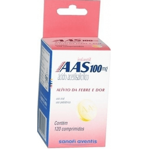 Produto Aas 100 mg caixa com 120 comprimidos  adulto/infantil foto 1