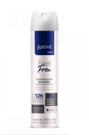 Produto Desodorante aerossol above men feel free sem aluminio 150ml foto 1