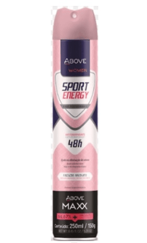 Produto Desodorante aerossol above maxx women sport energy 250ml foto 1