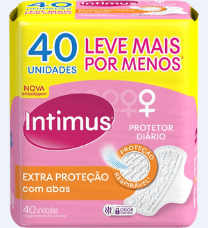 Produto Protetor diario intimus days controle de odor sem perfume com abas pacote com 40 unidades leve mais por menos foto 1