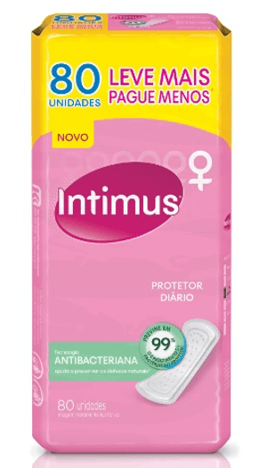 Produto Protetor diário intimus days suave antibacteriano pacote com 80 unidades leve mais pague menos
 foto 1