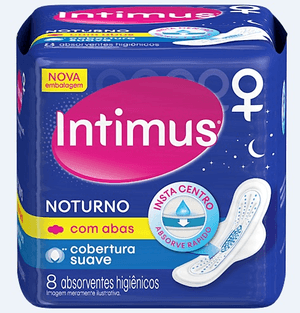 Produto Absorvente intimus gel noturno com abas cobertura suave com 8 unidades foto 1