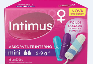 Produto Absorvente intimus interno mini com 8 unidades foto 1