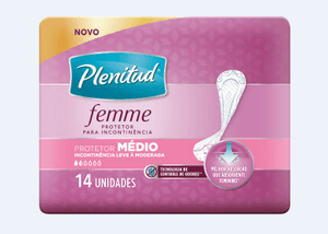 Produto Absorvente para incontinencia plenitud femme médio pacote com 14 unidades foto 1