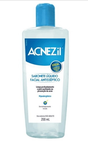 Produto Sabonete liquido facial antisseptico acnezil 200ml foto 1