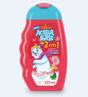Produto Shampoo + condicionador nazca  acqua kids 2 em 1 algodão doce 250ml foto 1