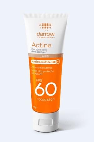 Produto Actine protetor solar fps60 toque seco com cor 40g foto 1