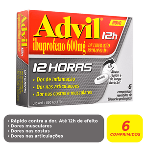 Produto Advil 12h 600mg cx 6 comp foto 1
