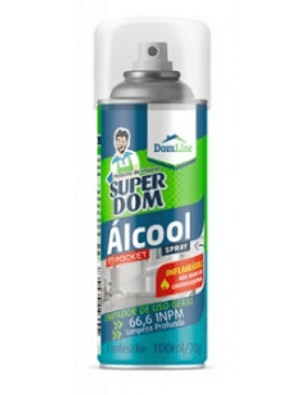 Produto Alcool spray 66,6% 100ml pocket dom line foto 1