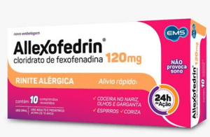 Produto Allexofedrin 120mg caixa com 10 comprimidos ems foto 1