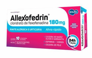 Produto Allexofedrin 180mg caixa com 10 comprimidos ems foto 1
