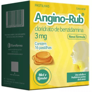 Produto Angino rub sabor mel e limao com 16 pastilhas foto 1