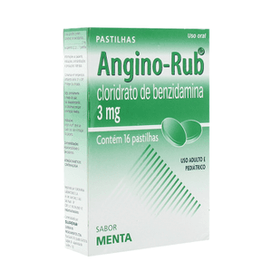Produto Angino rub sabor menta com 16 pastilhas foto 1