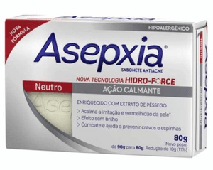 Produto Asepxia sabonete neutro 80g foto 1