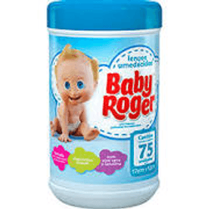 Produto Lenco umedecido baby roger pote azul com 70 unidades foto 1