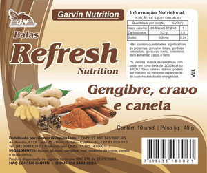 Produto Balas refresh gengibre cravo e canela 38g garvin nutrition foto 1