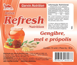 Produto Balas refresh gengibre mel e propolis garvin nutrition foto 1