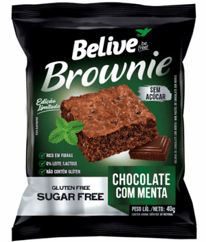 Produto Belive brownie 40g sabor chocolate com menta sem açucar foto 1