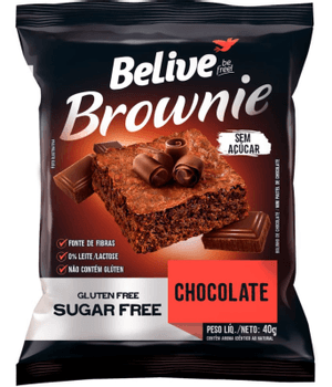 Produto Belive brownie 40g sabor chocolate sem açucar foto 1