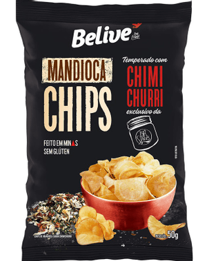 Produto Belive chips de mandioca 50g sabor chimichurri foto 1